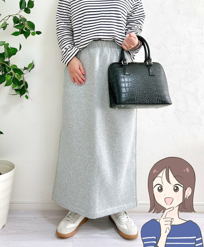 ポッカポカで細見え…！無印良品の「楽ちんスカート」脚がスラッと長く見えるし、春先まで大活躍！