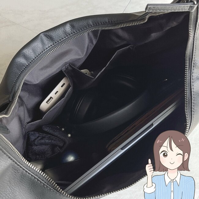 1泊2日の荷物が余裕で入った！GUの“高見えショルダーバッグ”オシャレなのに収納力すごい！「かなりコスパいい」「見た目以上に収納できる」