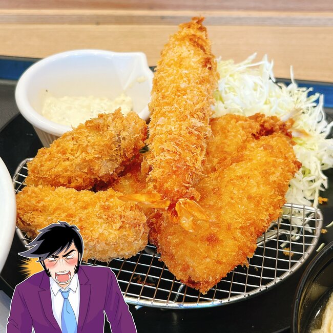 エビフライの大きさにビックリ…!松のやの「揚げ物てんこ盛りメニュー」旨みがスゴくて米が止まらない!