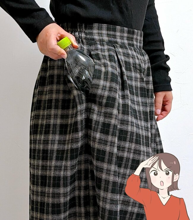 お尻や太ももが目立ちにくい！しまむらの「スカートみたいなパンツ」ふんわりシルエットでレトロ可愛い…！《購入レビュー》