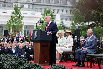 英国王、トランプ氏に同盟維持を訴え　米議会で演説