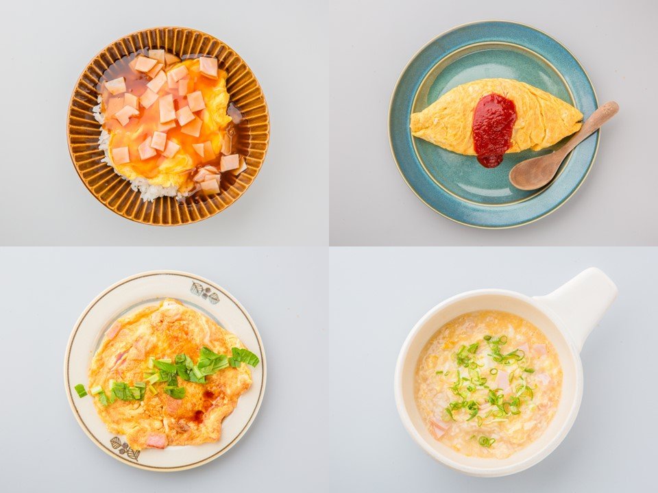 【レシピあり】卵とハムだけで4種類の料理を作る!