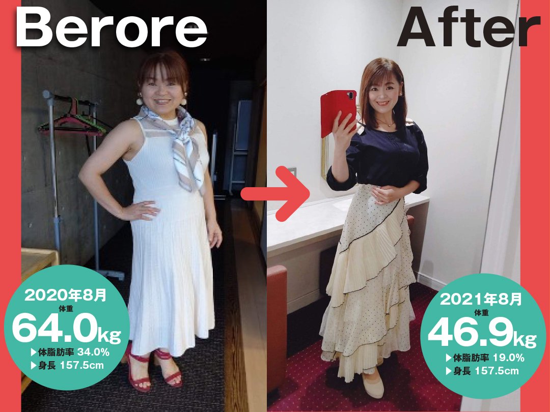 【効果絶大！ビフォーアフター生告白】64.0kg→46.9kg、17.1キロダウン！47歳女性が、無理なくやせた、たった1つの習慣