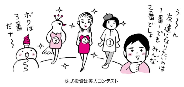 株式投資とは<br />「美人コンテストで誰が優勝するかを当てるゲーム」<br />である