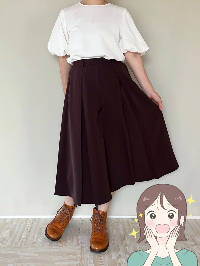 【GU値下げ品】ふんわり感がカワイイ！シルエットが綺麗な“スカートみたいなパンツ”2990円→1990円はコスパ抜群じゃん！「低身長でもスッキリ」「職場にヘビロテ」