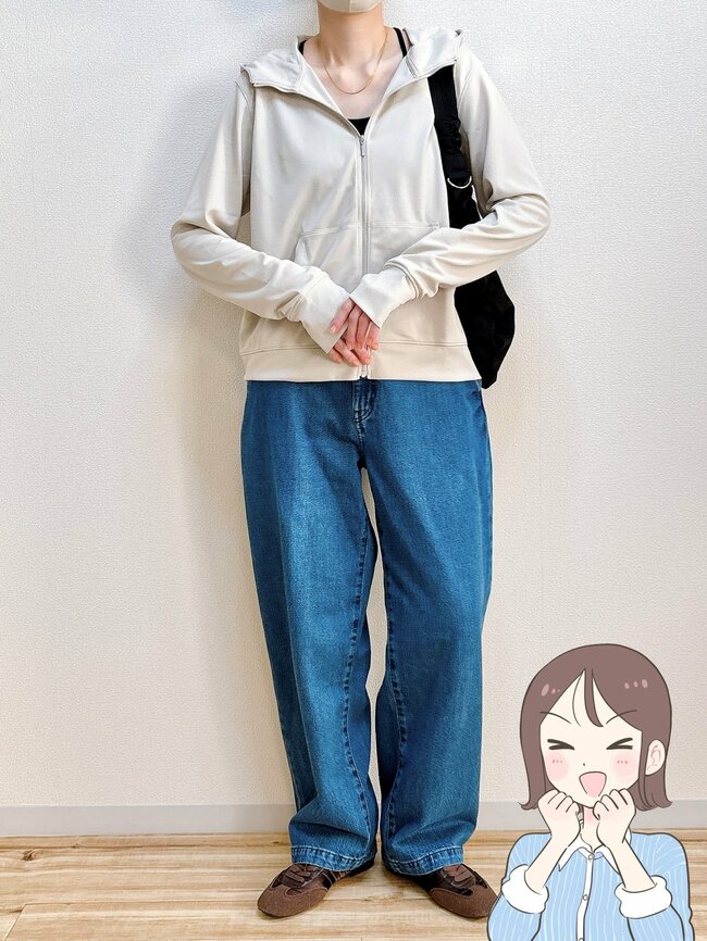 「毎日着用してます」「色違いも欲しい」無印良品の“UV対策パーカー”手の甲や首元まで守ってくれて天才すぎる!「くしゃくしゃにしてもシワにならない」