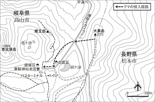 クマの侵入経路