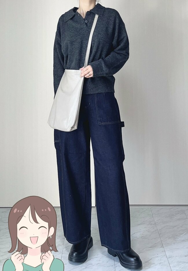「スタイル良く見える」GU×rokhの“楽ちんジーンズ”脚の形をまるっとカバーしてくれる！「めちゃくちゃ可愛い」「こういうのが欲しかった」
