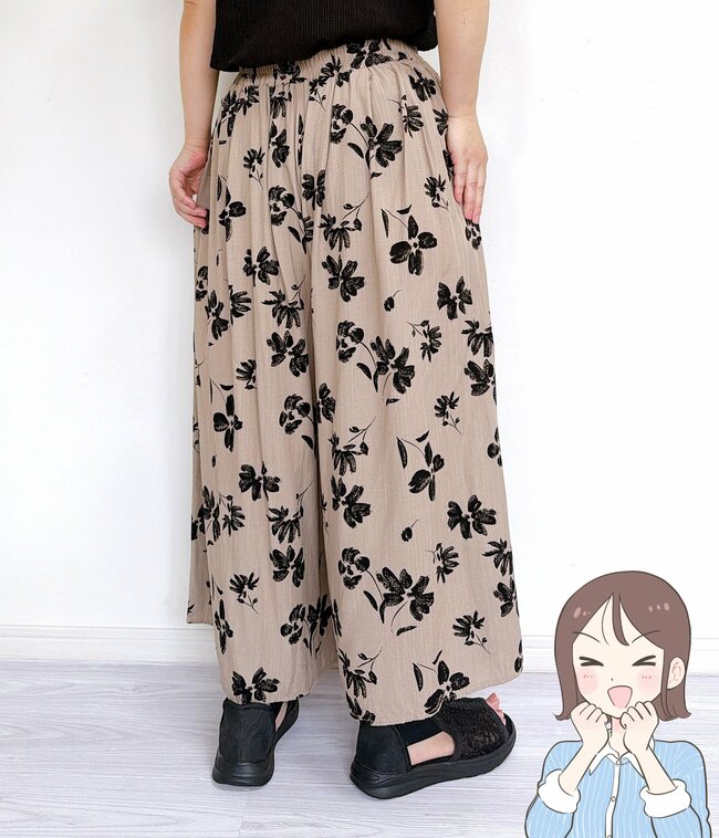 【しまむら】いつものコーデが見違える…！1639円の「スカートみたいなパンツ」体のラインを拾わなくて嬉しい！《購入レビュー》