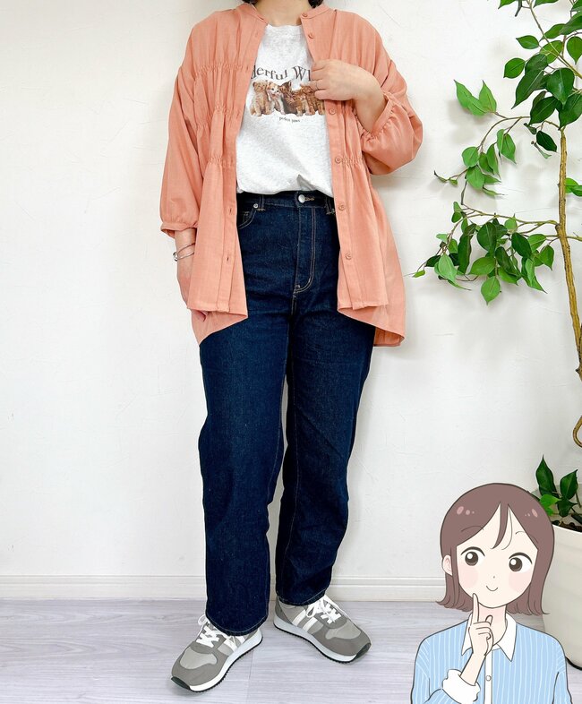 【ワークマン】華やかで大人かわいい!2300円の「着痩せトップス」お尻をまるっと隠せて、体型カバーもばっちり!