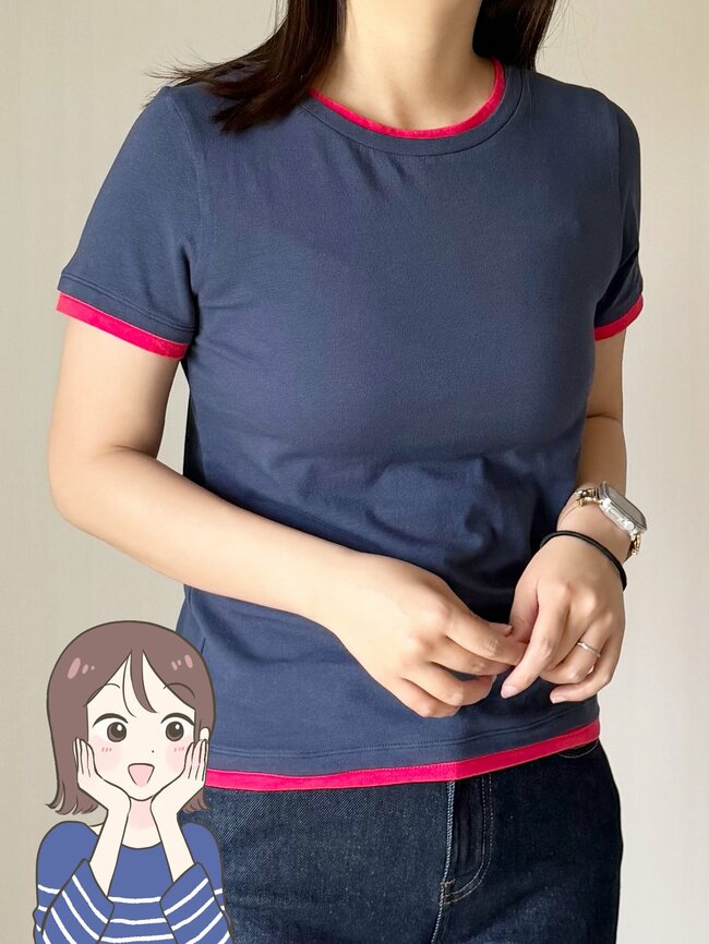 「いっきに3着購入」「今年っぽくて可愛い」ニコアンドの“重ね着みたいなトップス”1枚でトレンドコーデが完成した！「即買いしました」