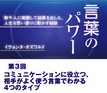 【第3回】コミュニケーションに役立つ、相手がよく使う言葉でわかる4つのタイプ