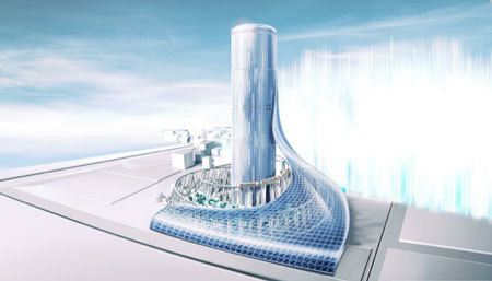 大阪メトロが建設計画を発表した「夢洲タワービル」のイメージ図