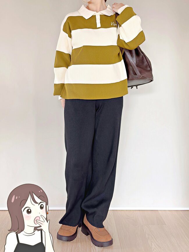 2490円→1990円に値下げ中!GUの“もちもちニット”肌ざわりが気持ちいいし、パンツコーデで大活躍!「甘すぎないデザイン」「これを着ていると好評です」