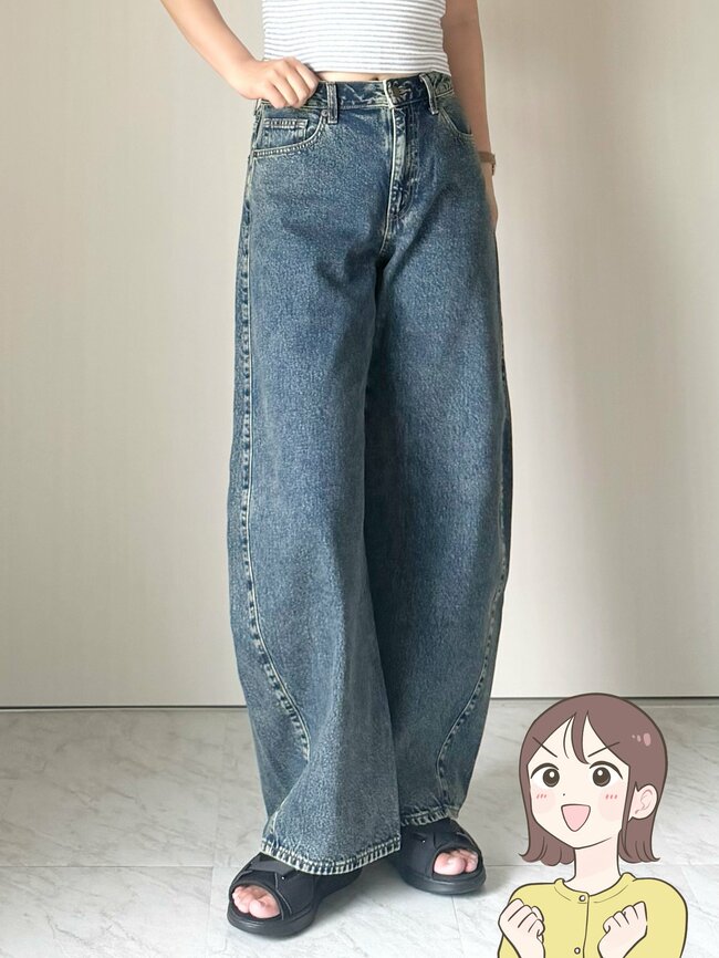 「かわいすぎて即買い」「全色購入しました」GU新作の“美シルエットなワイドパンツ”ぽわんとしたフォルムが可愛い！「50代でも綺麗に着れます」