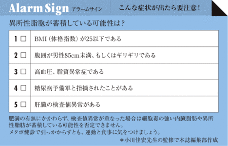 やせているけどメタボです!?メタボリックシンドロームの真実