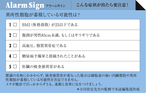 やせているけどメタボです!?メタボリックシンドロームの真実