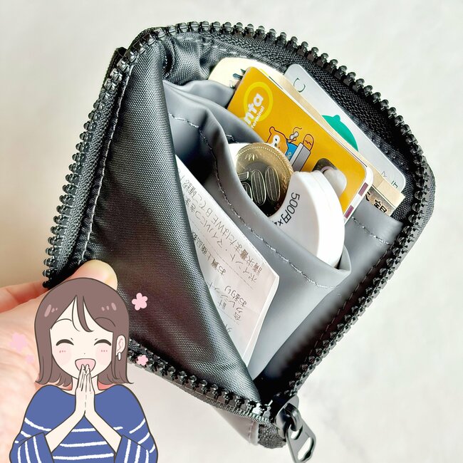 【ダイソー】カードや診察券が40枚も入った!ガバッと開く「ぺたんこ財布」スムーズに会計できて便利《購入レビュー》