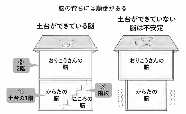 図表1：脳の育ちには順番がある