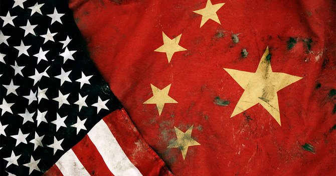 米中の国旗