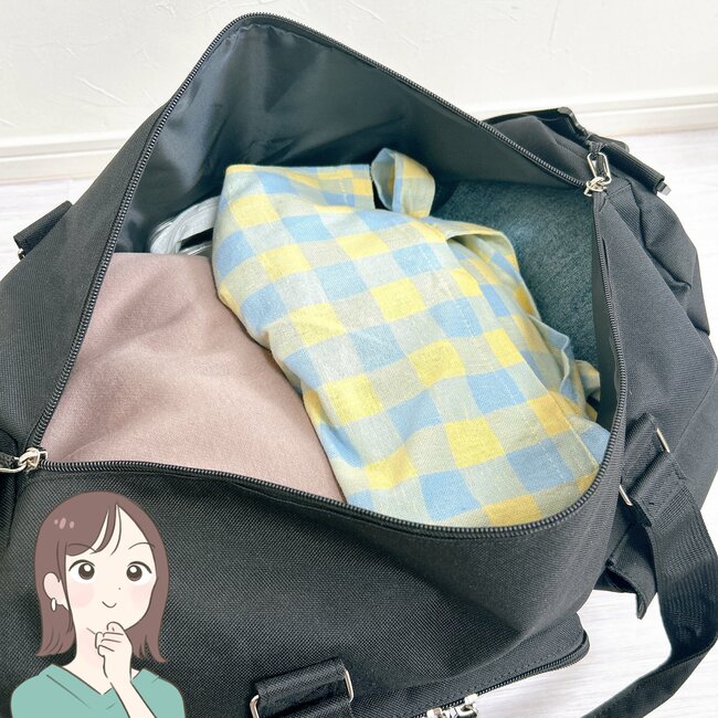 3泊分の荷物が入った!しまむらで見つけた「スヌーピーのボストンバッグ」今っぽいデザインがオシャレだし、2970円で買えるのすごい!