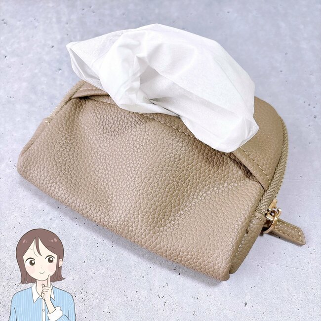 【3COINS】カードが60枚も入った！ガバッと開く「ぺたんこポーチ」小物をスッキリ持ち歩けて大助かり！《購入レビュー》