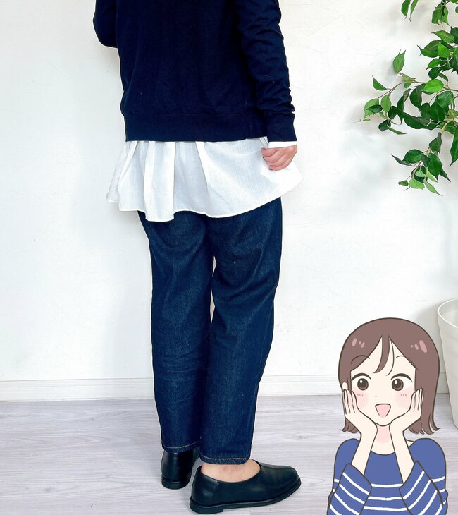 「痩せて見える」グローバルワークの“2490円トップス”重ね着コーデがめっちゃ可愛くなるんです！「お尻も隠れるので一石二鳥」「体型カバーできて重宝」