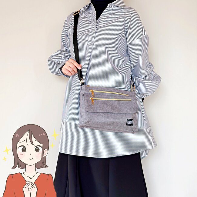 もうポーチいらないかも…！しまむらの「ポケットいっぱいバッグ」収納力が異次元すぎる！お財布がわりにも使えて便利！