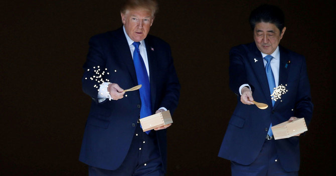 トランプ氏と安倍晋三首相