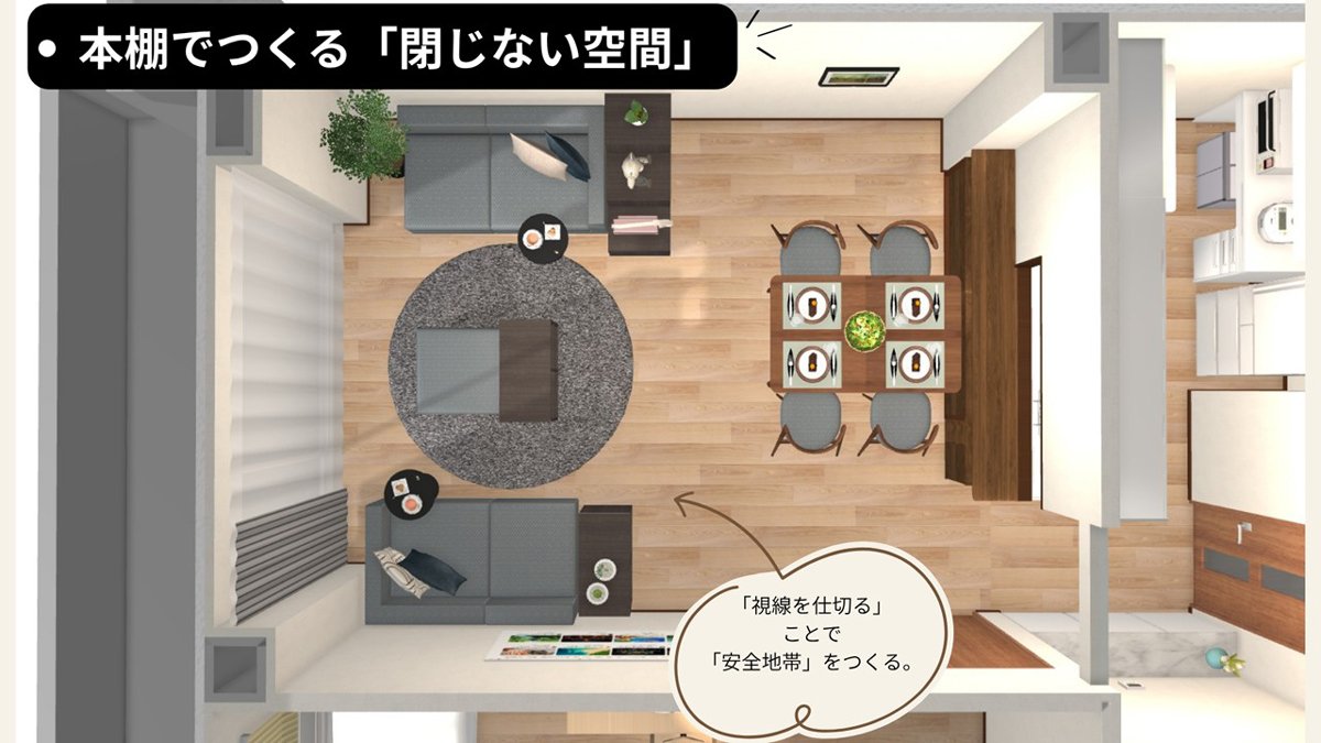 本棚でつくる「閉じない空間」（1）