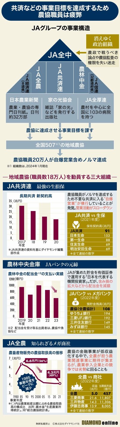 図表：JAグループの事業構造