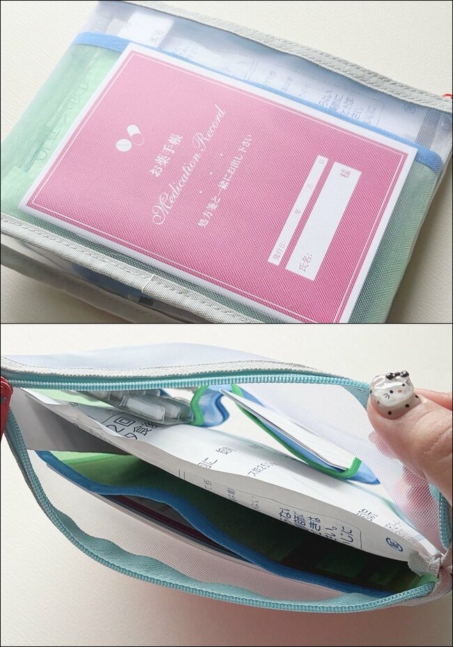 お薬手帳や診察券、領収書がまるっと入った！ワークマンの“ポケットたくさんケース”通院グッズ入れにぴったりすぎる！【購入レビュー】