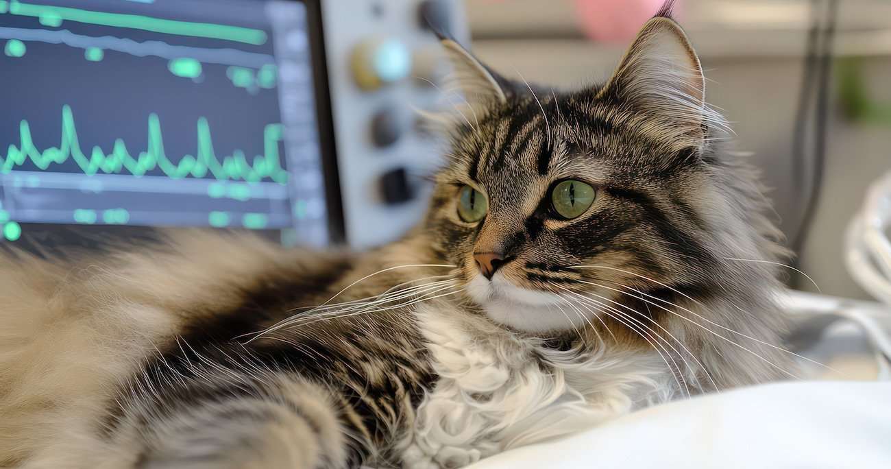 病院にいる猫