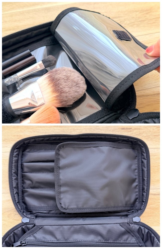 「購入して本当に良かった」無印良品の“ガバッと開くポーチ”化粧水ボトルも入って大容量…！「高級感があります」「大きさも形も理想的」