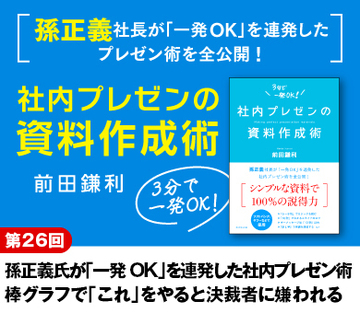 孫正義氏が「一発ＯＫ」を連発した社内プレゼン術棒グラフで「これ」をやると決裁者に嫌われる