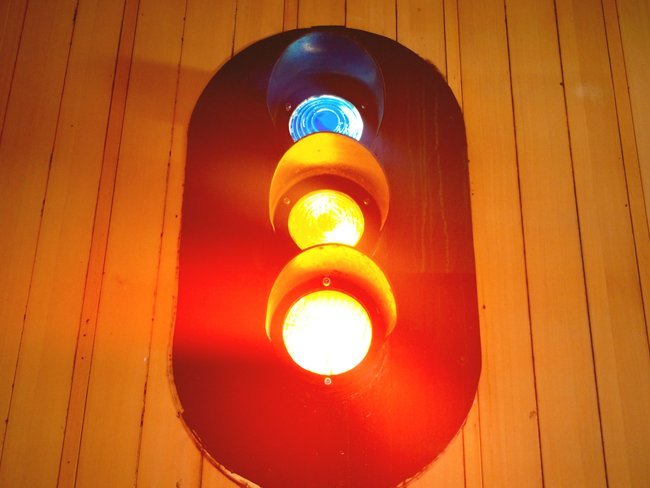 浴室内にある信号機 ほっとゆだ駅「ほっとゆだ」