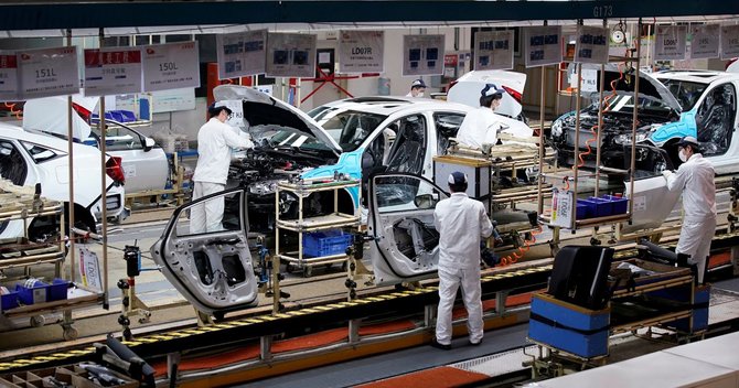 武漢市の自動車工場