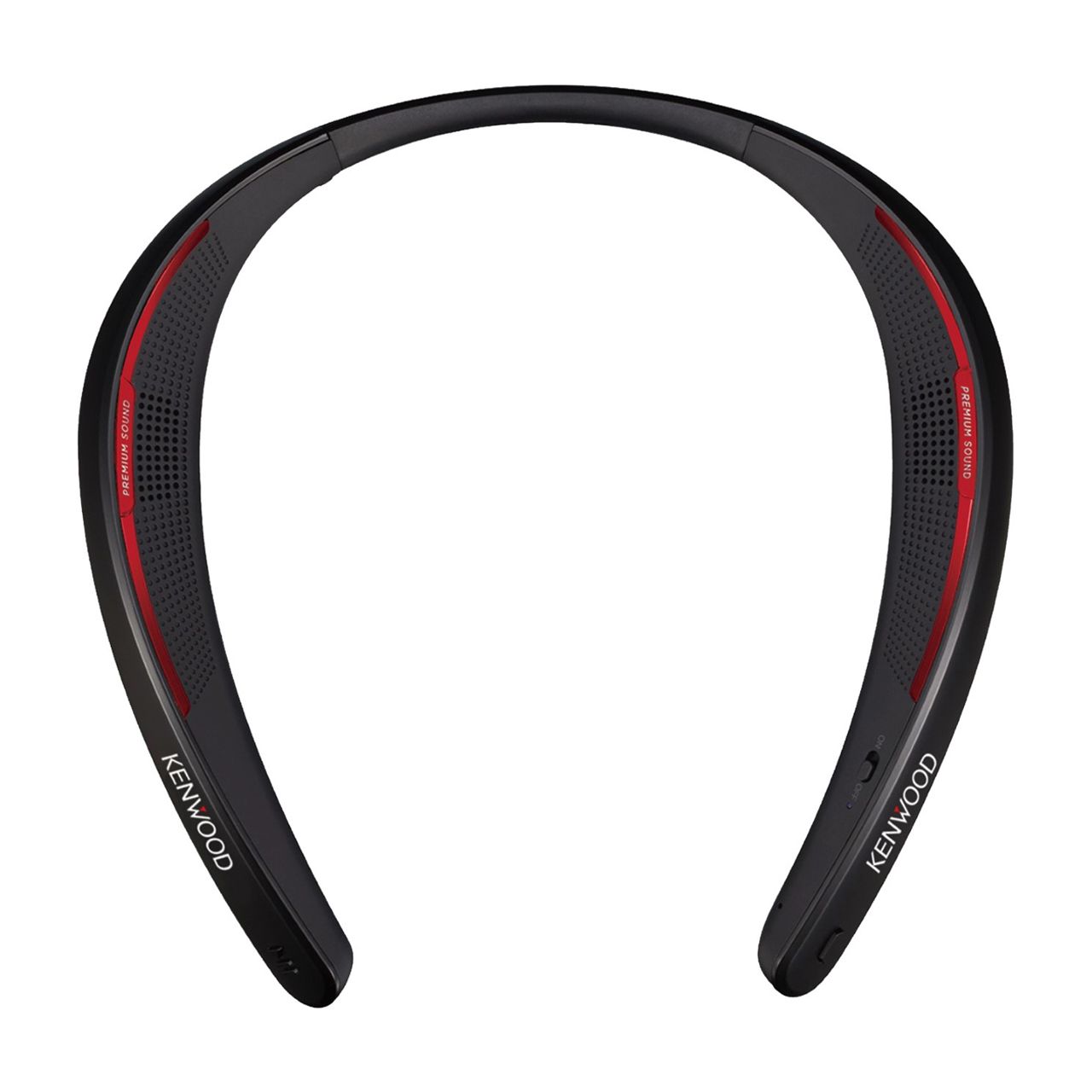 KENWOOD CAX-NS1BTネックスピーカー ブラック/レッド JVCケンウッド、首に掛けるウェアラブルワイヤレススピーカー「CAX