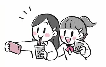 女子高生のイラスト