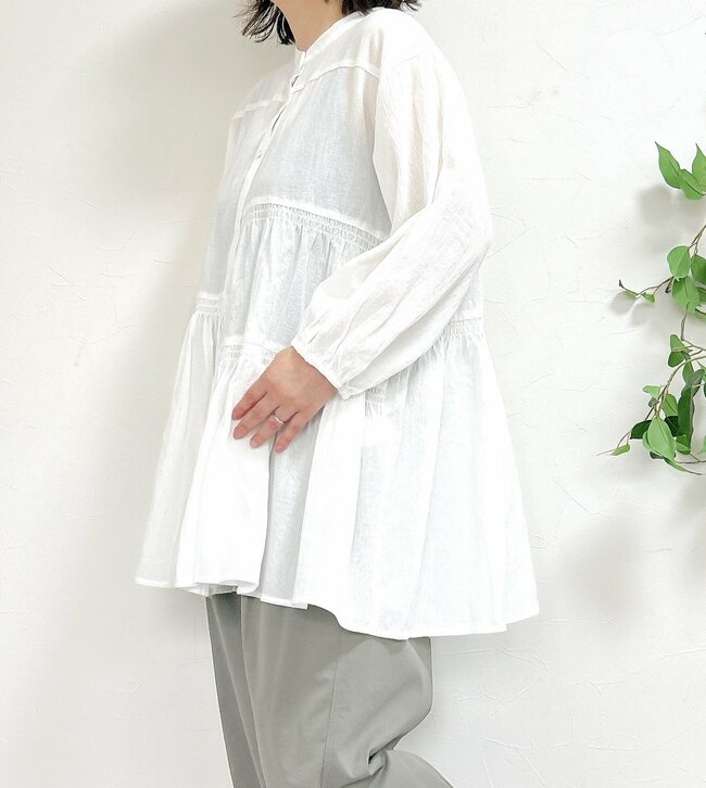 すぽんと着るだけで大人かわいい！しまむらの「ワンピースみたいなブラウス」お尻まですっぽり隠せるのが嬉しい！