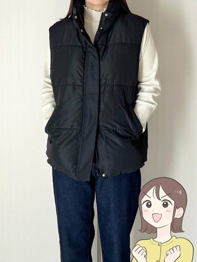 「家の中でも活躍してます」ハニーズの“ぽかぽかベスト”マフラーなしでも暖かい!「中に厚手のものも着れる」「スゴく暖かい!」