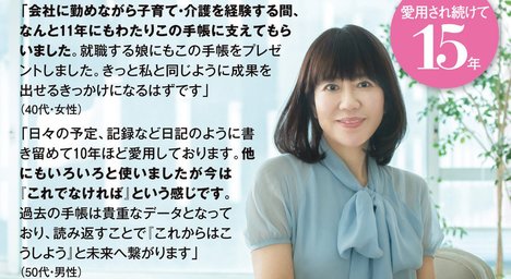 定番のレフト式スケジュール欄に目標達成のための仕掛けあり！