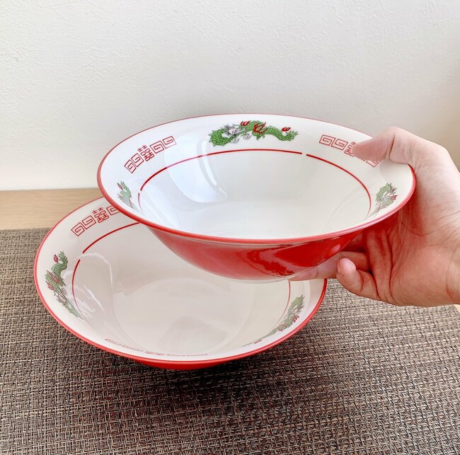 2個買いして正解でした！ダイソーの「町中華みたいな食器」昭和レトロ感がたまらない！《購入レビュー》