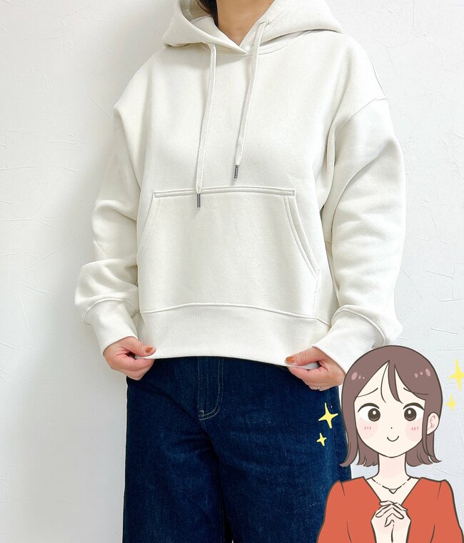 すぽんと着るだけで可愛い！GUの“ぽかぽかパーカー”脚長効果がバツグンなんです！「可愛いと褒められました！」「スタイルが良く見えます」