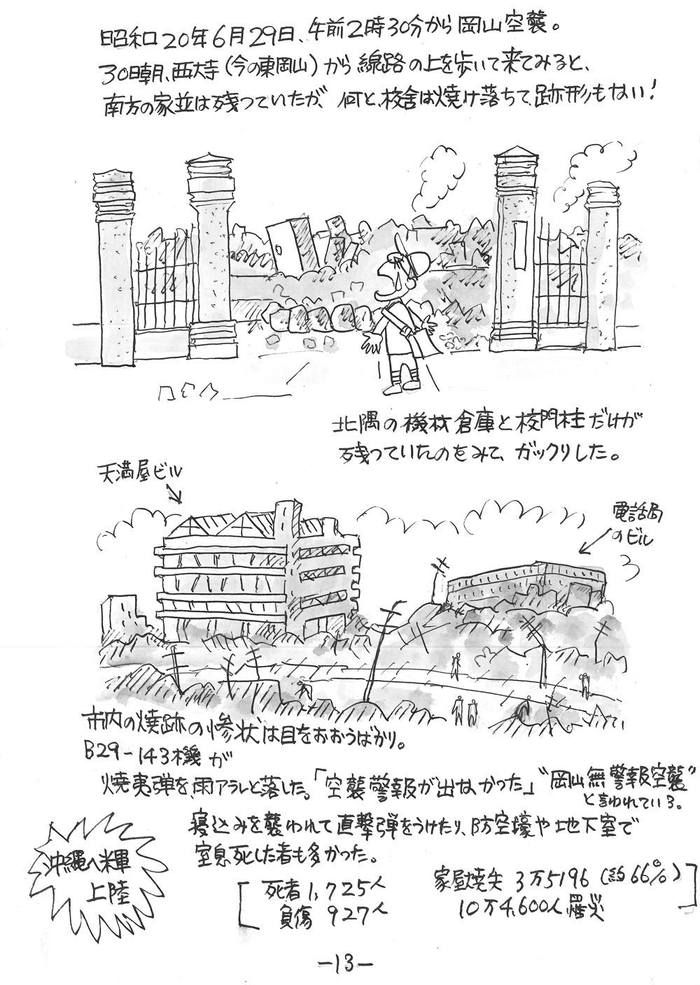 【マンガ】「みんな黒コゲだ」300人の焼死体が倉庫いっぱいに…13歳が見た地獄絵図