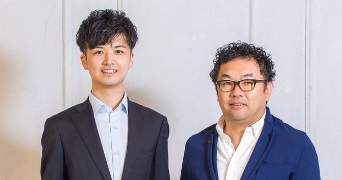 Gracia代表取締役CEOの斎藤拓泰氏（左）とグロービス・キャピタル・パートナーズ代表パートナーの⾼宮慎⼀氏（右）