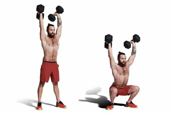 Dumbbell Overhead Squat