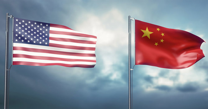 米中の国旗