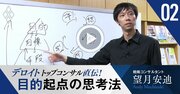 仕事がデキない人ほどハマる「がむしゃらの罠」とは？デロイトのトップコンサルが、最短で成果を出す目的設定術を解説！【動画】