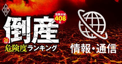 【情報・通信22社】倒産危険度ランキング2026最新版！4位GMOインターネットグループ、1位はあの「ニュース・株情報サイト」運営会社
